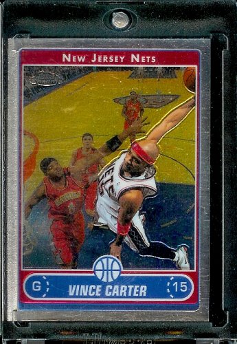 2006 07 Topps Chrome #12 Vince Carter New Jersey Nets Basketball Card - Mint Condition - In Protective ScrewDown Case!
