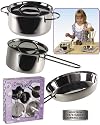 Children's Stainless Steel Cookware Set 5 Pc. Gift Set including Sauté Pan, Stock Pot and Sauce Pan *Perfect Gift Idea*