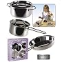 Children's Stainless Steel Cookware Set 5 Pc. Gift Set including Saut� Pan, Stock Pot and Sauce Pan *Perfect Gift Idea*