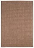 5'9 x 9'2 Saddle Stitch Cocoa Natural Indoor/Outdoor Area Rug