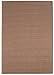 2'3" x 11'9" Saddle Stitch Cocoa Natural Indoor/Outdoor Runner Area Rug