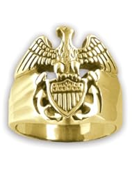 Carroll Collection of US Eagle Rings - Navy Eagle Ring, 18 Karat Gold