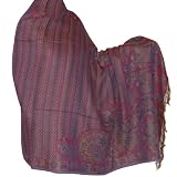 Evening Shawl Wool in Jacquard Design 80 x 40 inches (jmwr730)