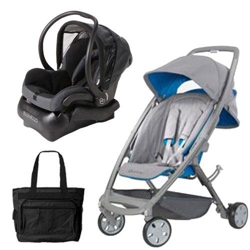 Quinny CV061AQAKT3 Senzz Stroller Lagoon with Car Seat and Diaper bag