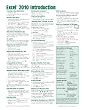 Microsoft Excel 2010 Introduction Quick Reference Guide (Cheat Sheet of Instructions, Tips and Shortcuts - Laminated Card)