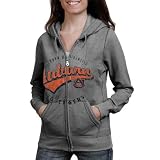 NCAA Auburn Tigers Ladies Ash Swept Full Zip Hoodie Sweatshirt