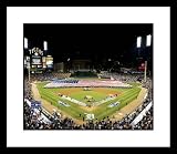 2006 Detroit Tigers Framed 8x10 Photo - 2006 World Series Game 1 Flag at Comerica Park