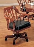 Grand Style Solid Wood Swivel Game/Dining Chair w/Casters