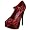 Bordello By Pleaser Women's Teeze-07L Platform Pump,Red/Black Lace,7 M US