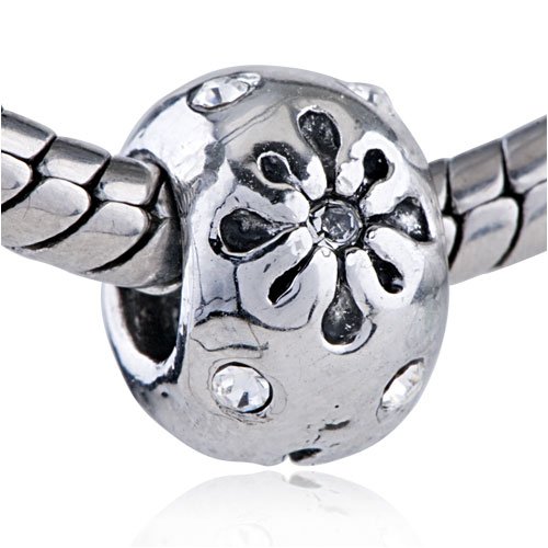 Snowflake European Bead Fits Pandora Bead Charm Bracelet Image Snowflake European Bead Fits Pandora Bead Charm Bracelet