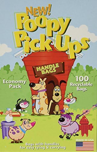 Poopy Pickups Recyclable Handle-Tie Bags, 3 Boxes