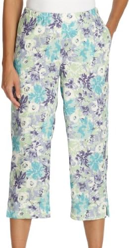 Plus Size Full-Leg Linen Capri Pants