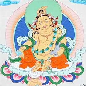 Kubera Jhambala Thangka Wall Hanging from Tibetan Buddhism by Buddha Groove