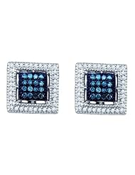 10KT White Gold 0.44 CTW Diamond Fashion Earrings