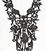 Yontree Neckline Collar Venise Lace Applique Black