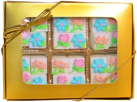 Spring Flowers Decorated Sugar Cubes (24 pc)
