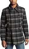 Sean John Men's Plaid Peacoat