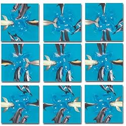 Dolphins Scramble Squares Puzzle