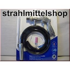 Komplettpaket: Sandstrahlpistole PS-2 mit Ansaugschlauch inkl. 25.00 kg Strahlmittel Korngroesse 0.20-0.50 mm