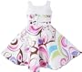 Sunny Fashion Robe Fille Pourpre Motif cachemire Fleur Imprimer Double Arc Attacher