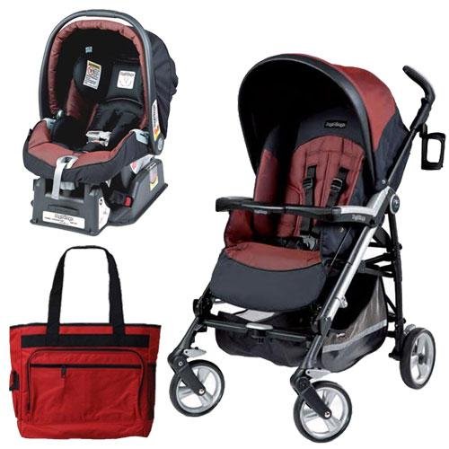 Peg Perego Pliko Four Travel System with a Diaper Bag - Boheme