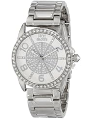 Steve Madden Womens SMW00046-01 Silver Case and Bracelet Watch