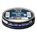 Panasonic LM-BRS2MWE10 Blu-Ray Rohlinge 25GB (6-fache Brenngeschwindigkeit, beschreibbar, Inkjet Printable) 10er Spindel