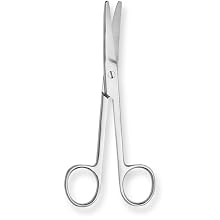 Stainless Steel Non Sterile Curved Mayo Scissor, 5-1/2" Length, for Single Use (Pack of 100)