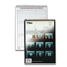 TOPS Voice Message Log Book, 2-Sided, 1-Part, 3 Messages per Page, 50 Pages, White, (44169)