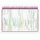 Seasonal Guide to British Fruit & Vegetables Print