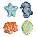 Sea Breeze Shaped Plate Set of 4