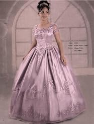 Floral Print  Satin/Tulle Short Sleeves Basque   Waistline  Ball Gown Prom Dress 