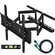 Cheetah Mounts 32"-55" Articulating LCD TV Wall Mount Bracket with Full Motion Swing Out Tilt & Swivel Dual Arms for Flat Screen Flat Panel LED Plasma Displays