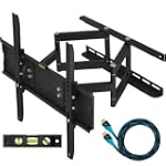 Cheetah Mounts 32"-55" Articulating LCD TV Wall Mount Bracket with Full Motion Swing Out Tilt & Swivel Dual Arms for Flat Screen Flat Panel LED Plasma Displays