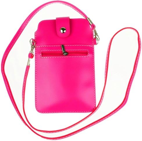 Cell Phone Pouch ,iBest4u(TM) PU leather + [Touch-Screen] Soft Plastic [Cell Phone Bag] [Messenger Bag] with Shoulder Starps for Apple [iPhone 6 Plus 5.5''] Samsung Galaxy [Note 4] [Note 3] [Note 2]- Hot Pink