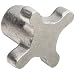Morton Aluminum Four Arm Knob, Fluted Rim, Threaded Hole, 5/8"-11 Thread Size, 2-1/2" Width (Pack of 2)