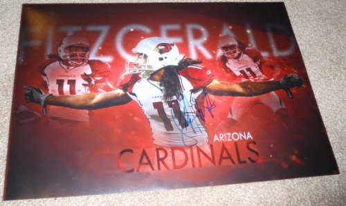 Larry Fitzgerald Signed Photo 13x19 Football Cardinals #001