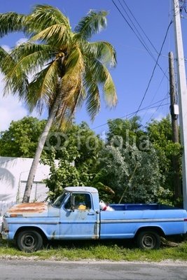 Wallmonkeys Peel and Stick Wall Decals - Key West Vintage Parked Car in South Florida - 60