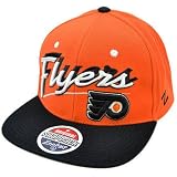 NHL LNH Philadelphia Flyers Snapback Hat Cap Orange Black White Flat Bill Zephyr