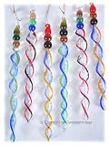 6 Blown Art Glass Christmas Ornaments Drops