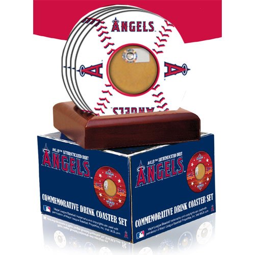MLB Los Angeles Angels Coasters With Certified Authentic Field Dirt