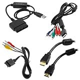 GTMax 4FT AV Composite Cable + PS2 To PS3 Controller Convertor Cable + 6FT  ....