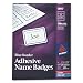 Avery Adhesive Name Badges, 2.33 x 3.38 Inches, White with Blue Border, Box of 400 (5895)