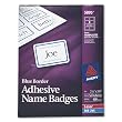 Avery Adhesive Name Badges, 2.33 x 3.38 Inches, White with Blue Border, Box of 400 (5895)
