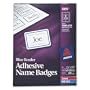 Avery Adhesive Name Badges, 2.33 x 3.38 Inches, White with Blue Border, Box of 400 (5895)