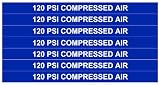 120 PSI COMPRESSED AIR ____Gas Pipe Tubing Labels__ <PACKAGE OF 14 LABELS> 3/8