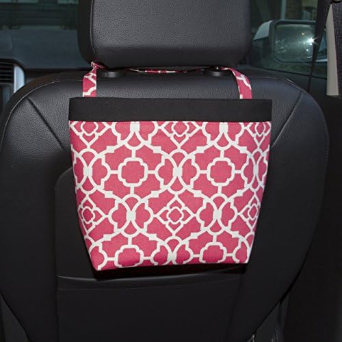 Car Headrest Caddy, Blossom Lattice, Customizable, Car Organizer, Auto Bag, Auto Organizer, Car Accessories, Car Gift