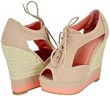 Bamboo Energy-21 Nude Women Wedge Pumps