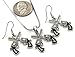 Soulbreezecollection Texas Western Dual Revolver Pistol Gun Pendant Necklace Dangle Earrings Two-Piece Set