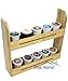 MiscHome Bamboo Spice Rack 100% Eco-Friendly Wall Mount or Countertop Spice Rack Organizer or K-Cup Holder
